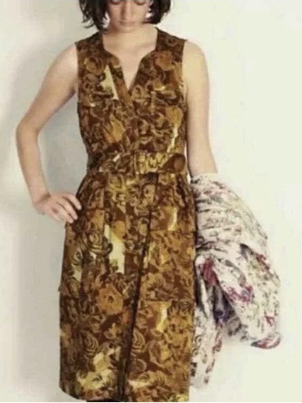 Anthropologie Moulinette Soeurs Brassica Safari Floral Dress Cotton Sz 8